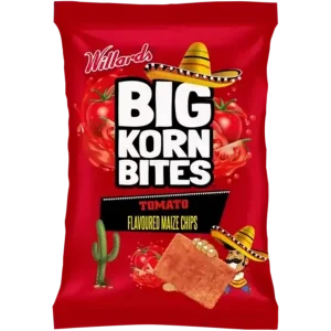 Willards Big Korn Bites Tomato 50g BB 11/25