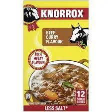 Knorrox Cubes Beef Curry 12x10g BB 04/02/28